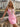Hand Beading Crystal Satin Mini Prom Dress - Pink