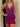 Hot Fix Deep V-Neck Sheath Mini Prom Dress - Fuchsia