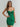 Crystal Boned Bodice Deep V Neck Mini Prom Dress-Emerald Green