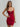 Crystal Boned Bodice Deep V Neck Mini Prom Dress-Red