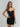 Crystal Boned Bodice Deep V Neck Mini Prom Dress-Black