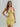 Crystal Boned Bodice Deep V Neck Mini Prom Dress-Yellow