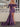 Off Shoulder Satin Bow Waist Drop Mini Prom Dress - Purple