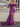 Off Shoulder Satin Bow Waist Drop Mini Prom Dress - Grape