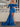 Off Shoulder Satin Bow Waist Drop Mini Prom Dress - Royal Blue