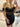 Hot Fix Illusion Bodice Off Shoulder Mini Prom Dress - Black