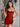 Sheer Bodice Boned Crystal Mini Prom Dress-Red