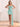 Waist Drop Pleated Boned Satin Mini Prom Dress - Baby Blue