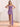 Waist Drop Pleated Boned Satin Mini Prom Dress - Lilac