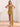 Waist Drop Pleated Boned Satin Mini Prom Dress - Gold