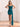 Waist Drop Pleated Boned Satin Mini Prom Dress - Teal