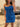 Pleated Lace Embroidery Boned Mini Prom Dress-Royal Blue