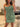 Pleated Lace Embroidery Boned Mini Prom Dress-Sage Green