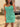 Pleated Lace Embroidery Boned Mini Prom Dress-Mint Green