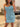 Pleated Lace Embroidery Boned Mini Prom Dress-Sky Blue