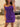 Pleated Lace Embroidery Boned Mini Prom Dress-Purple