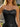 Pleated Lace Embroidery Boned Mini Prom Dress in Black