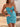 Cut Front Pleated Satin Mini Prom Dress - Aqua Blue