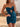 Cut Front Pleated Satin Mini Prom Dress - Blue