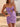 Cut Front Pleated Satin Mini Prom Dress - Wisteria