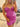 Hot Fix Hand Made Flower Boned Mini Prom Dress - Hot Pink