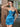 Hot Fix Cut Front Mini Sheath Prom Dress-Peacock Blue