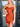 Bow Cut Front Boned Mini Prom Dress Sheath-Orange
