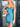 Bow Cut Front Boned Mini Prom Dress Sheath-Aqua Blue