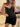 Boned Bodice Pleates Satin Mini Prom Dress-Black