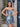 Crystal Boned Sheath Mini Prom Dress With Layered - Dusty Blue