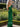 Pleated Boned Sheath Prom Dress With Split - Emerald Green