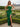Pleated Boned Sheath Prom Dress With Split - Emerald Green