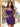 Crystal Sheath Mini Prom Dress With Pleated - Purple
