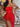 Detachable Hand Made Flower Ankle Length Strapless Prom Dress - Red