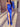 Crystal Ruched Sheath Long Prom Dress With Split - Royal Blue