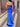 Crystal Ruched Sheath Long Prom Dress With Split - Royal Blue