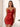 Hot Fix Satin V-Neck Backless Sheath Mini Prom Dress-Red