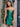 Boned Bodice Luxury Crystal Sheath Mini Prom Dress-Emerald Green