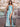 One Shoulder Mermaid Prom Dress With High Slit - Baby Blue