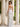 Backless Halter Polka Dot Long Mermaid Split Prom Dress in White