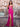 Deep V-Neck Hot Fix Strapless Mermaid Prom Dress With Boned - Fuchsia
