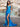 Luxury Hot Fix Deep V-Neck Spaghetti Strap Mermaid Prom Dress - Blue