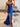 Bow Deep V-Neck Sparkly Mermaid Prom Dress - Royal Blue