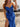 Bow Deep V-Neck Sparkly Mermaid Prom Dress - Royal Blue