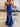 Bow Deep V-Neck Sparkly Mermaid Prom Dress - Royal Blue