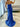 Bow Deep V-Neck Sparkly Mermaid Prom Dress - Royal Blue