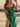 Bow Deep V-Neck Sparkly Mermaid Prom Dress - Emerald Green