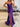 Bow Deep V-Neck Sparkly Mermaid Prom Dress - Purple