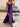 Bow Deep V-Neck Sparkly Mermaid Prom Dress - Purple