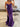 Bow Deep V-Neck Sparkly Mermaid Prom Dress - Purple